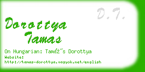 dorottya tamas business card